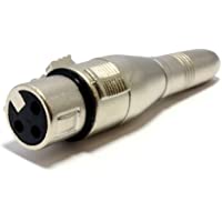 6-35 mm Mono Conector Jack Enchufe a XLR Femenino Conector Adaptador